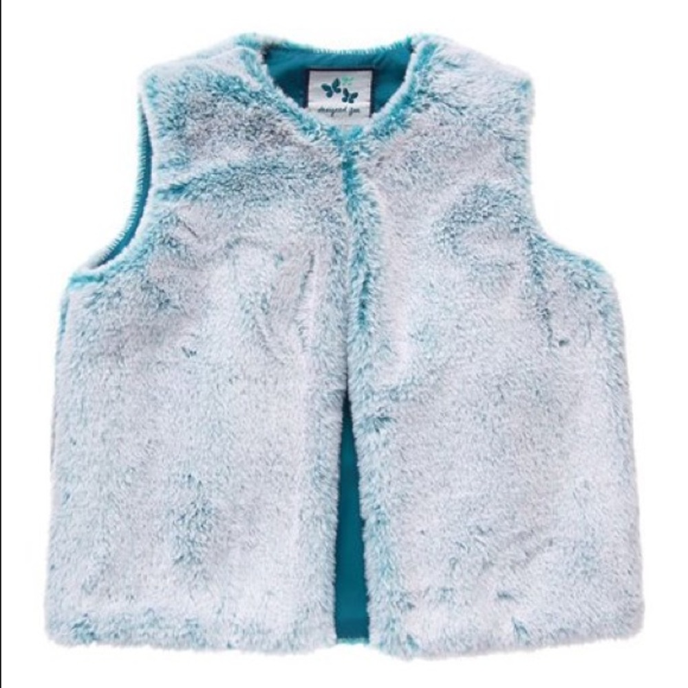 Gymboree Blue Faux Fur Vest - Size 4
